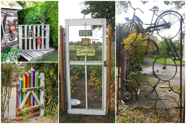 16 DIY Recycled Garden Gates from Unbelievable Items