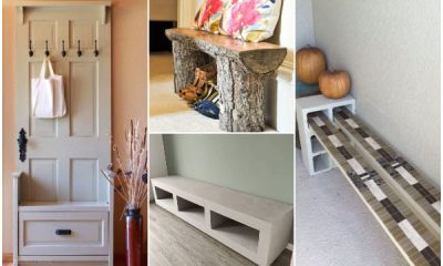 16 Low-budget Entryway Bench Projects You Can Make from Usual Items