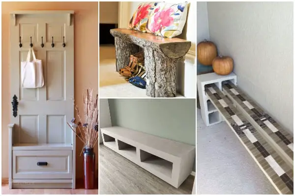 16 Low-budget Entryway Bench Projects You Can Make from Usual Items