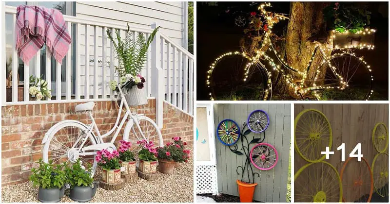 18 Creative Garden Decorations from Old Bicycles
