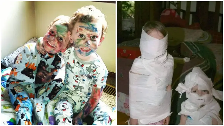 18 Hilarious Photos of Mischievous Kids Caught in the Act, Making Parents Cry with Laughter