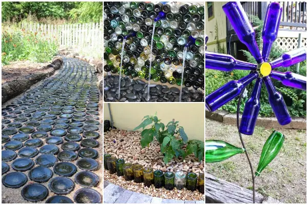 23 Easy and Cheap Wine Bottle Ideas For Your Garden