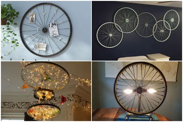 Unique Bicycle Wheel Ideas for The Next Home Decor Projects