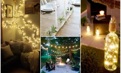 25 Beautiful and Easy Decor Ideas Using String Lights