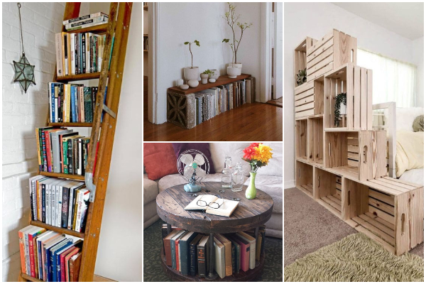 21 Clever DIY Book Storage Projects